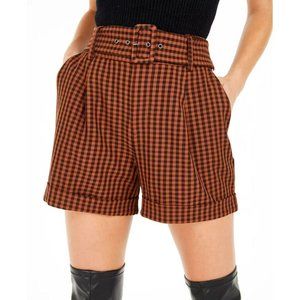 Becca X Bar III Gingham Belted Shorts (NWT) Size 10